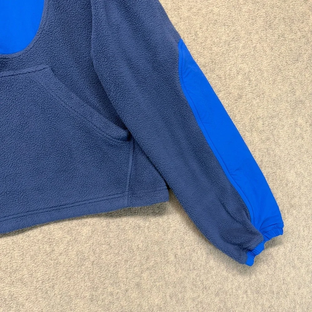 Lululemon Womens‎ Fleece Ripstop Hiking Sweatshirt Blue Crop Pullover Outdoor 6